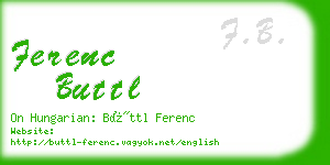 ferenc buttl business card